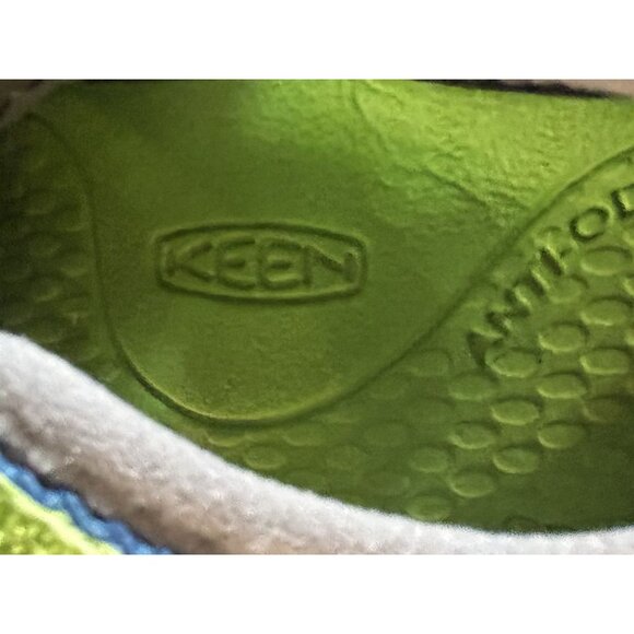 KEEN Shoes Boys Size 12 Blue Green Gray Adjustable Washable Closed Toe Sandals - Picture 9 of 11
